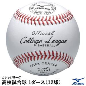 ミズノ（MIZUNO） 1BJBH10700 カレッジリーグ 高校試合球 1ダース/12球 硬式野球用ボール 天然皮革 オウンネームオーダー対応可能｜grandslam