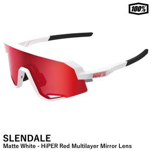 【あすつく対応】100%（ワンハンドレッド） 60057-00004 SLENDALE Matte White / HiPER Red Multilayer Mirror Lens サングラス スレンデール