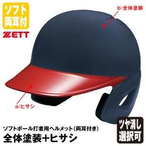 ゼット（ZETT） 【即日発送可】 ソフトボール打者用両耳ヘルメット 顎