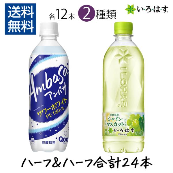 いろはす シャインマスカット アンバサ サワーホワイト アソートセット 2種類 各12本 24本 ペ...