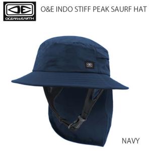 【OCEAN&EARTH】INDO STIFF PEAK SURF HAT ネイビー (夏用ハット)