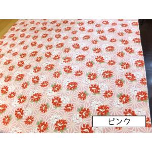 和柄ドビー 牡丹麻の葉 (綿 生地 布)の詳細画像3