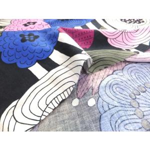 ラージフラワー 綿サテン (綿 生地 布)の詳細画像1