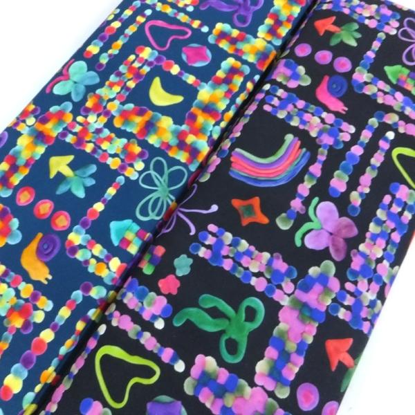 nora．カラフルモール ／シーチング・デジタルプリント　(綿 生地 布)