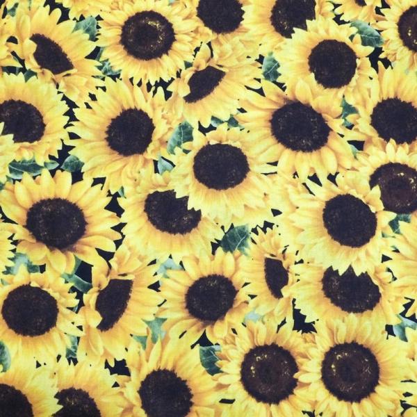 PACKED SUNFLOWERS (USAコットン 生地 布)