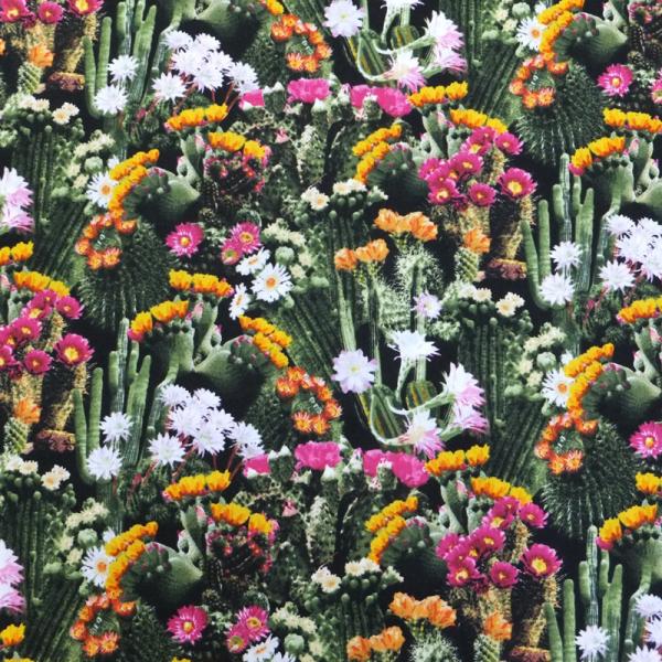 PACKED CACTI FLOWERS (USAコットン 生地 布)