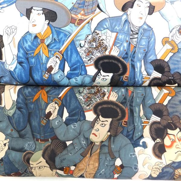 Denim Samurai  ALEXANDER HENRY／復刻版 (USAコットン 生地 布)