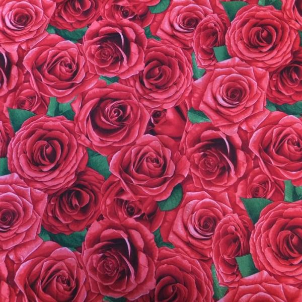 PACKED ROSES(カット済み110×100）  (USAコットン 生地 布)