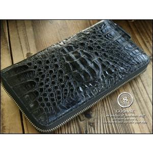 69%オフ 財布 父の日 カイマン クロコダイル GODANE ゴダン ワニ革