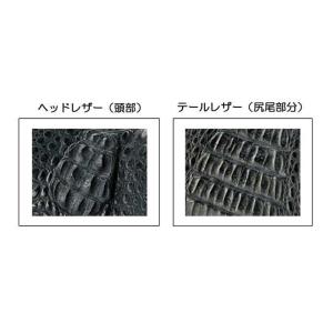 67%オフ 財布 父の日 カイマン クロコダイ...の詳細画像3