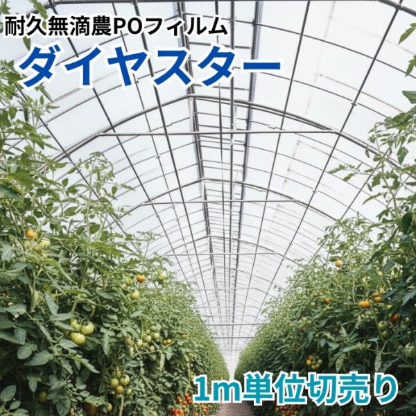 農PO ダイヤスター ビニールハウス用 厚さ0.15mm 1m単位切り売り 希望の長さ(m)を数量で...