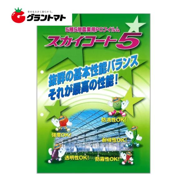 スカイコート５　厚さ0.075　幅570 1m 農POビニールタキロンシーアイ【ビニールハウス】【受...