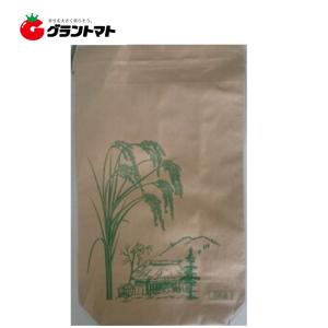米袋 新袋稲穂印刷 10kgサイズ 1枚 2重構造の紙袋　長友製袋｜grantomato