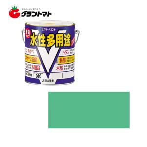 水性多用途 若草色 1.6L(1600ml) 水性多目的塗料(半つや) サンデーペイント｜grantomato