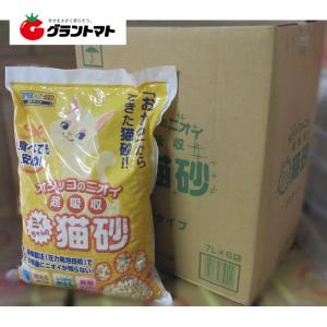 ミィちゃんの猫砂 2穴タイプ 7L 箱売り 6個いり おから系のネコのトイレの砂