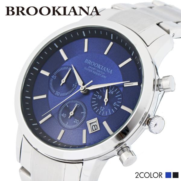 ブルッキアーナ 腕時計 メンズ BROOKIANA ba0029 クロノグラフ カレンダー クォーツ...