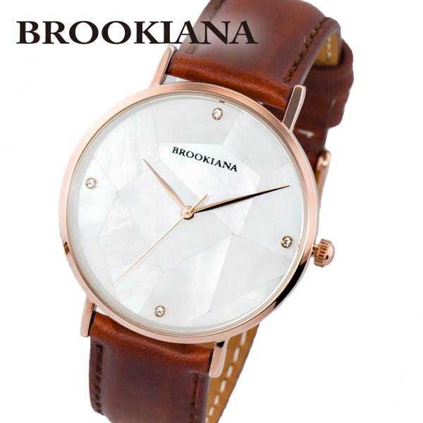 ブルッキアーナ 腕時計 メンズ BROOKIANA ROUND SLIM PEARL BA3101-...