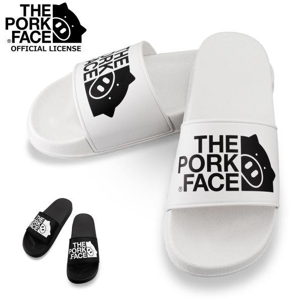 THE PORK FACE ポークフェイス サンダル メンズ レディース シャワーサンダル ブラック...