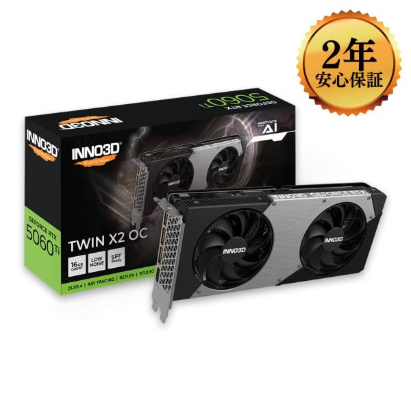 【2年保証、日本正規代理店品】Inno3D GeForce RTX 5060 Ti 16GB TWI...