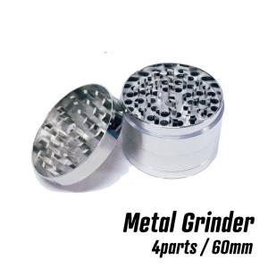 メール便可 喫煙具 メタル グラインダ― クラッシャー 4パーツ 60×43mm Metal Grinder