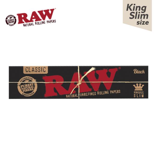 メール便可 RAW BLACK King Slim Size ローリング ペーパー 108mm x ...