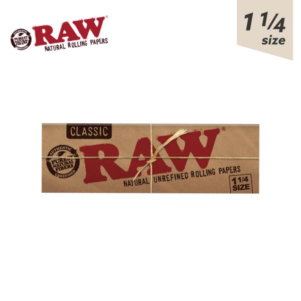 メール便可 RAW CLASSIC 1 1/4 ローリング ペーパー 76mm x 44mm 50枚...