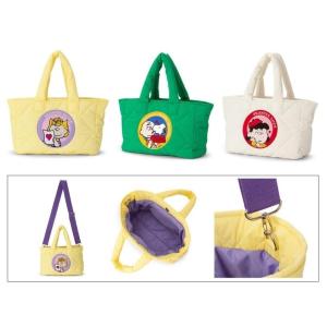 数量限定★スヌーピーキルティングバッグ ３colors ファブリックバッグ トートバッグ 2way ショルダー かわいいデザイン 韓国雑貨 韓国バッグ