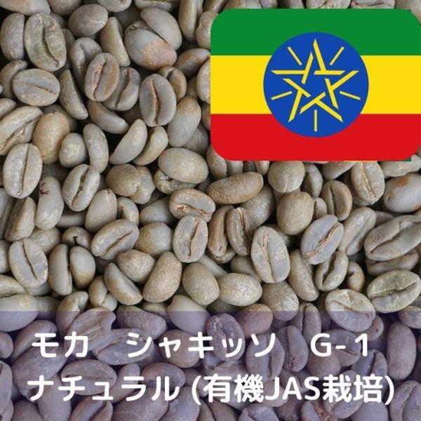 コーヒー生豆 1kg モカ シャキッソ G-１ ナチュラル (有機JAS栽培)
