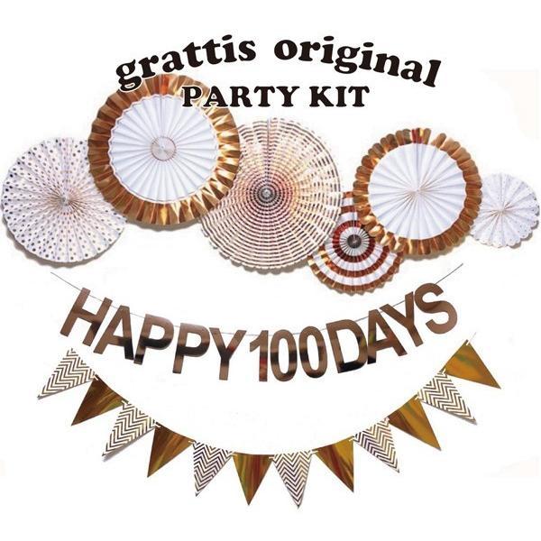 100日 飾り 祝い パーティーグッズ 飾り付け 節句 初節句 ガーランド 100days happ...