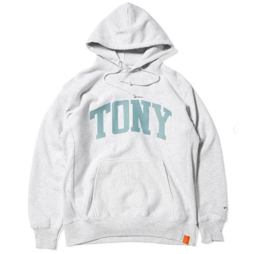 TONY TAIZSUN/トニータイズサン　TONY HOODIE　GRAY　プルオーバーパーカー