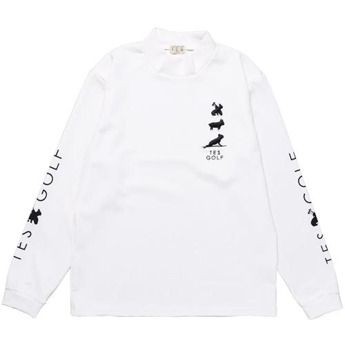 TES/テス　TES GOLF HIGH NECK　WHITE　ゴルフウェア
