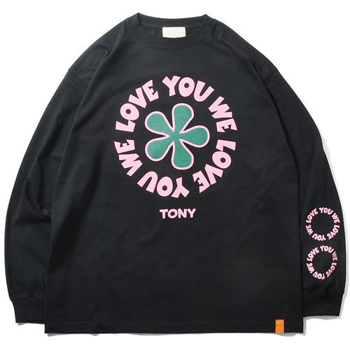 TONY TAIZSUN/トニータイズサン　TONY WE LOVE YOU LS TEE　BLAC...