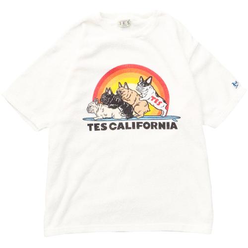TES/テス　TES COMFORTABLE PILE 4BUHI TEE　WHITE　パイルＴシャ...
