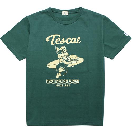 TES/テス　TES DINER FLOCKY TEE　GREEN　Ｔシャツ