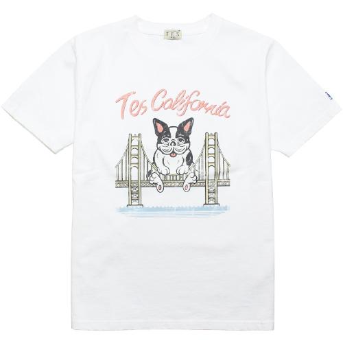 TES/テス　TES GOLDEN GATE BRIDGE TEE　WHITE　Ｔシャツ