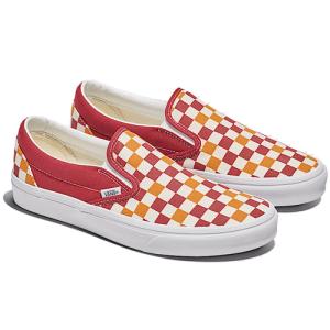VANS ヴァンズ バンズ CLASSIC SLIP-ON TRI-TONE CHECKER　RED/WHITE　スリッポン VN000D5PCJH