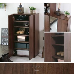 シューズボックス 靴箱 鏡付き 収納棚 ロータ...の詳細画像5