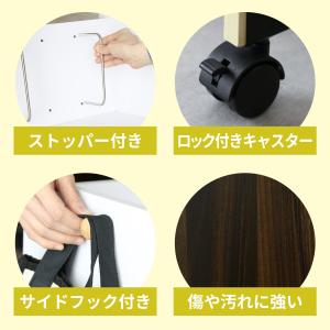 収納棚 ファイルラック 本棚 キャスター付き ...の詳細画像2