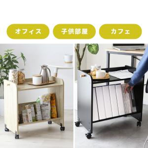 収納棚 ファイルラック 本棚 キャスター付き ...の詳細画像3