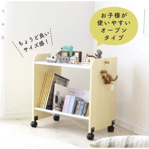 収納棚 ファイルラック 本棚 キャスター付き ...の詳細画像4