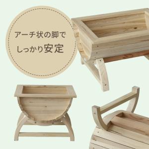 プランター 木製 おしゃれ バレル型 幅40 ...の詳細画像5