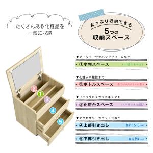 ドレッサー おしゃれ 化粧台 鏡 コンパクト ...の詳細画像3