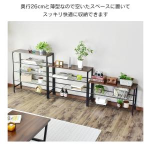 オープンラック おしゃれ 収納棚 シューズ シ...の詳細画像3