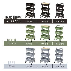 キッチンワゴン キャスター付き おしゃれ 3段...の詳細画像3