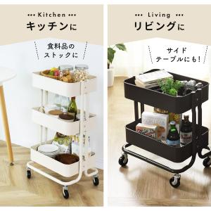 キッチンワゴン キャスター付き おしゃれ 3段...の詳細画像5
