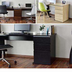 デスクワゴン 3段 木製 オフィスワゴン 収納...の詳細画像2