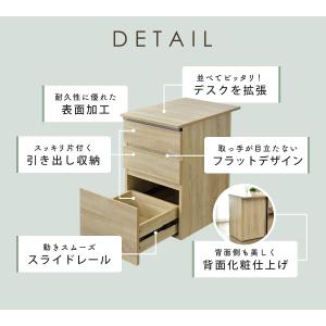 デスクワゴン 3段 木製 オフィスワゴン 収納...の詳細画像4