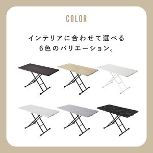 昇降テーブル 大理石風 おしゃれ ガス圧 リフ...の詳細画像5