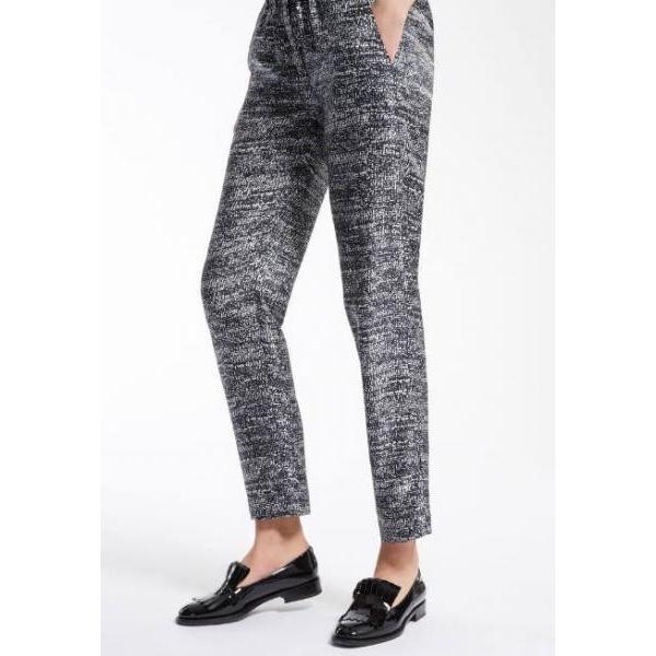DRITTO ツイルプリント シルク素材リラックスパンツ 紺系 'S MaxMara