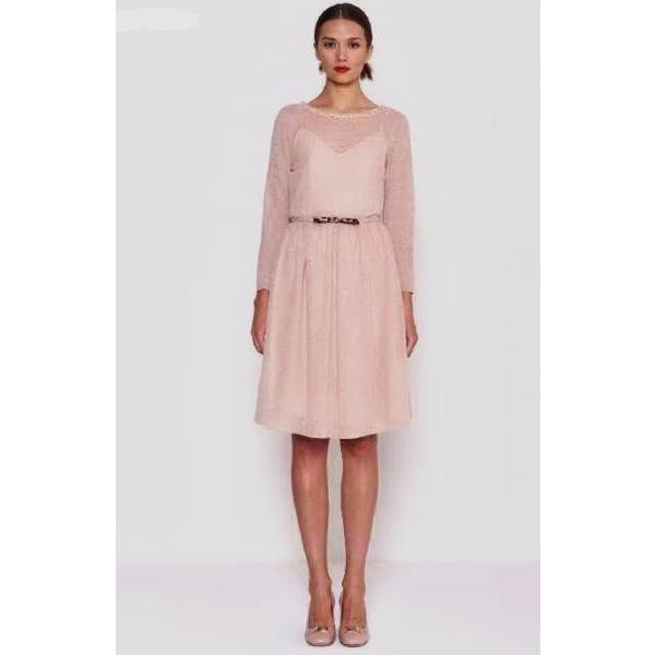 CULCUT-02 アンダードレス付 ふんわりニットワンピース アンティークピンク MaxMara ...